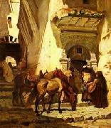 Arab or Arabic people and life. Orientalism oil paintings  342